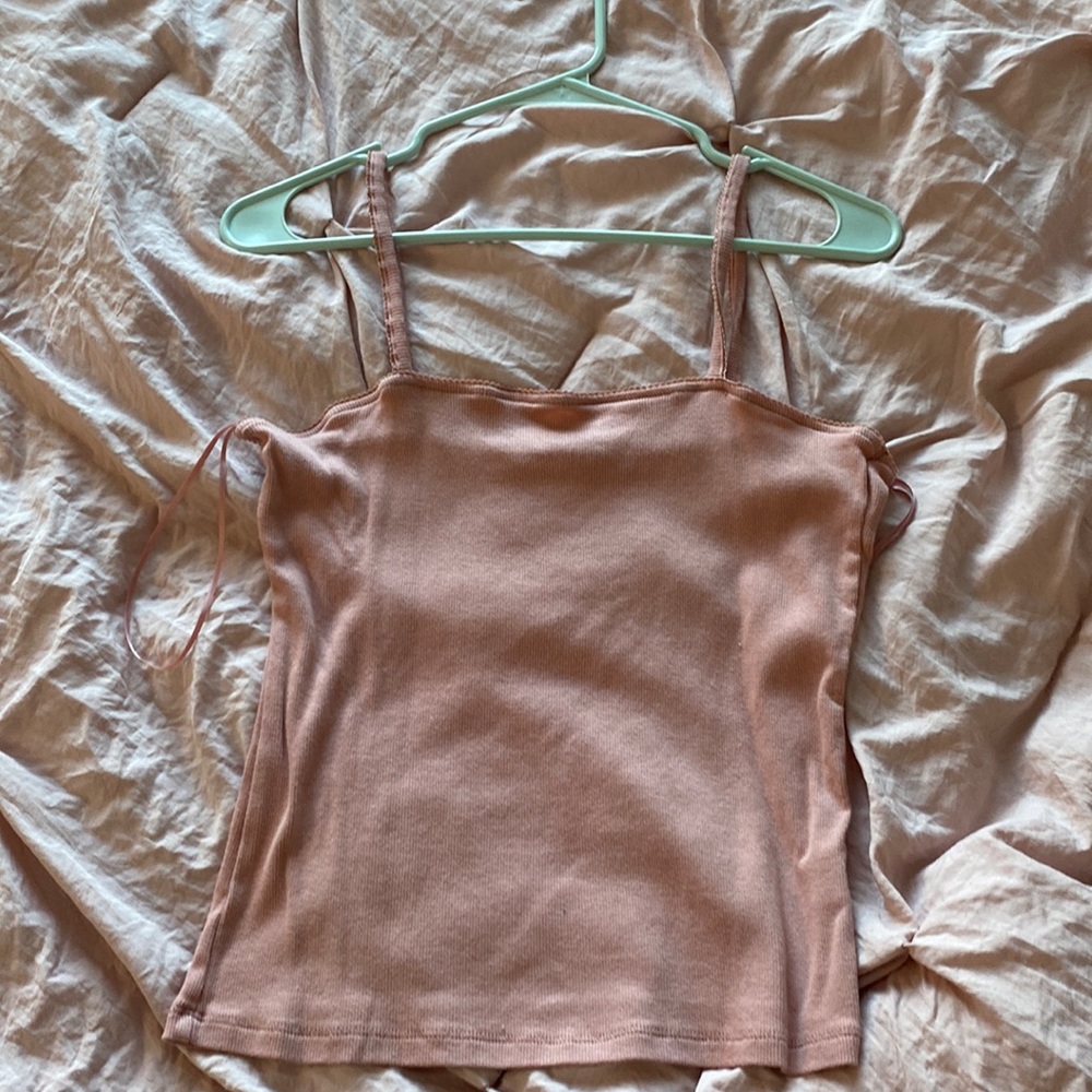 Pink lace detail fashion nova tank